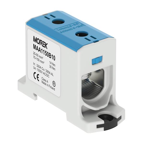 MOREK MAA1150B10 Univerzální řadová svorka OTL 150-1xAl/Cu 25-150mm2 1000V modrá