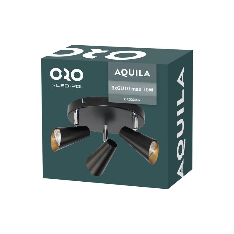 LED bodové svítidlo LED-POL Aquila 3XGU10 B/G