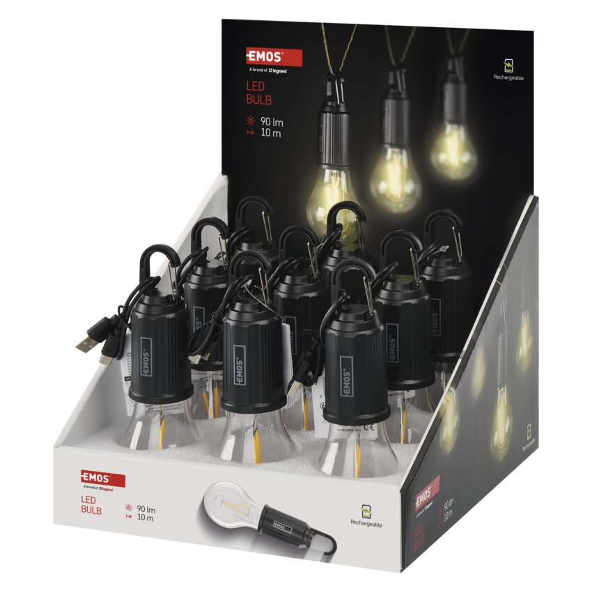 EMOS P4719 LED NABÍJECÍ ŽÁROVKA 90 lm, 9ks