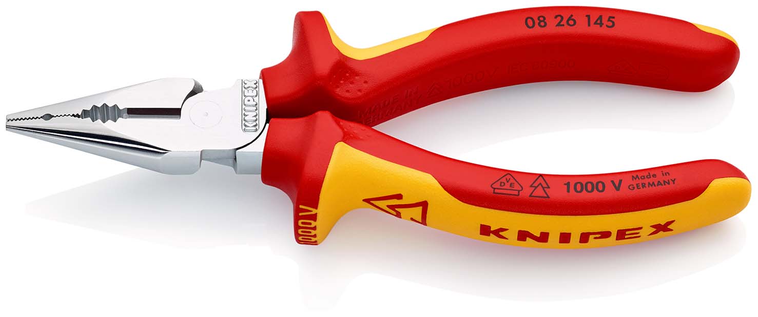 Kombinované úzké ploché kleště chromované 145 mm  - 0826145