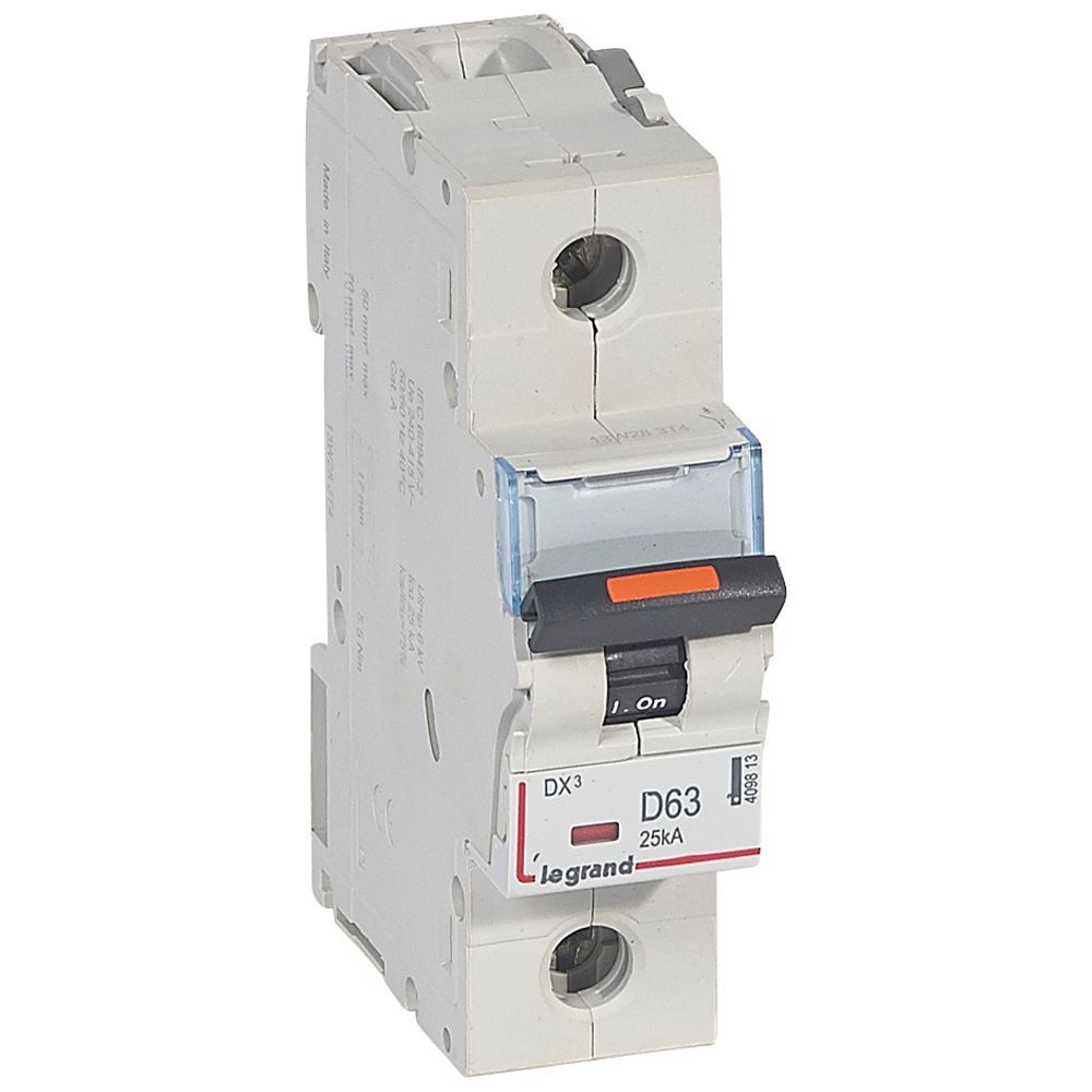 Jistič jednopólový LEGRAND 409813 DX3 1P D63 25KA