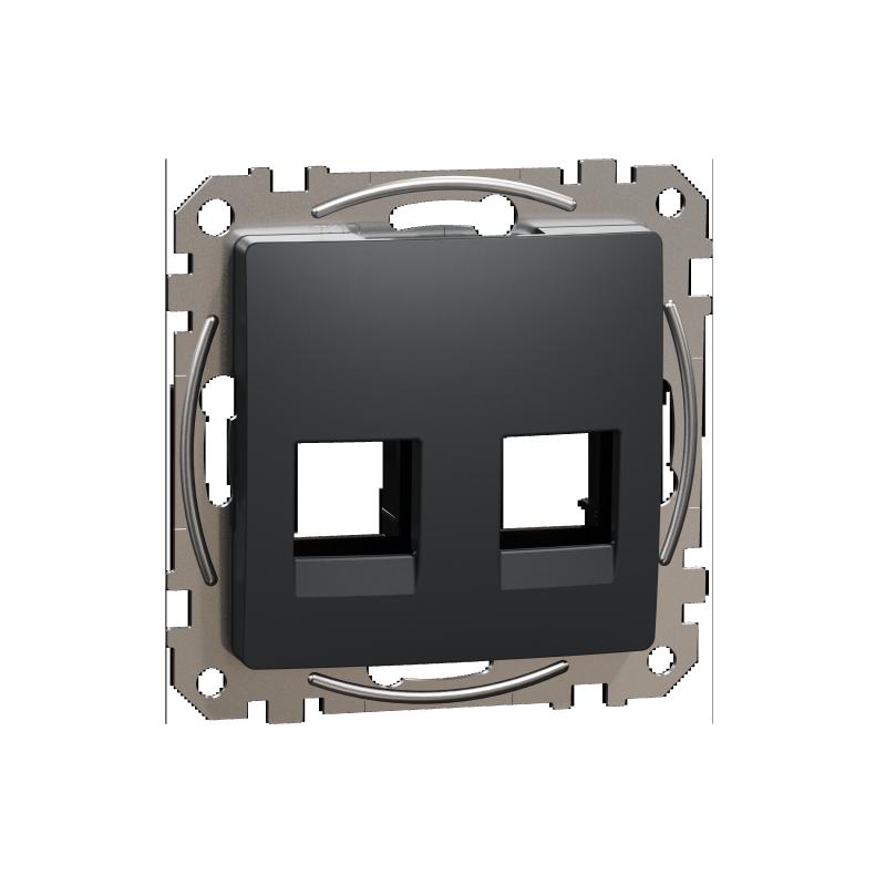 SCHN SDD114444C Sedna D/E - Kryt pro RJ45 AMP Keystone UTP, Antracit