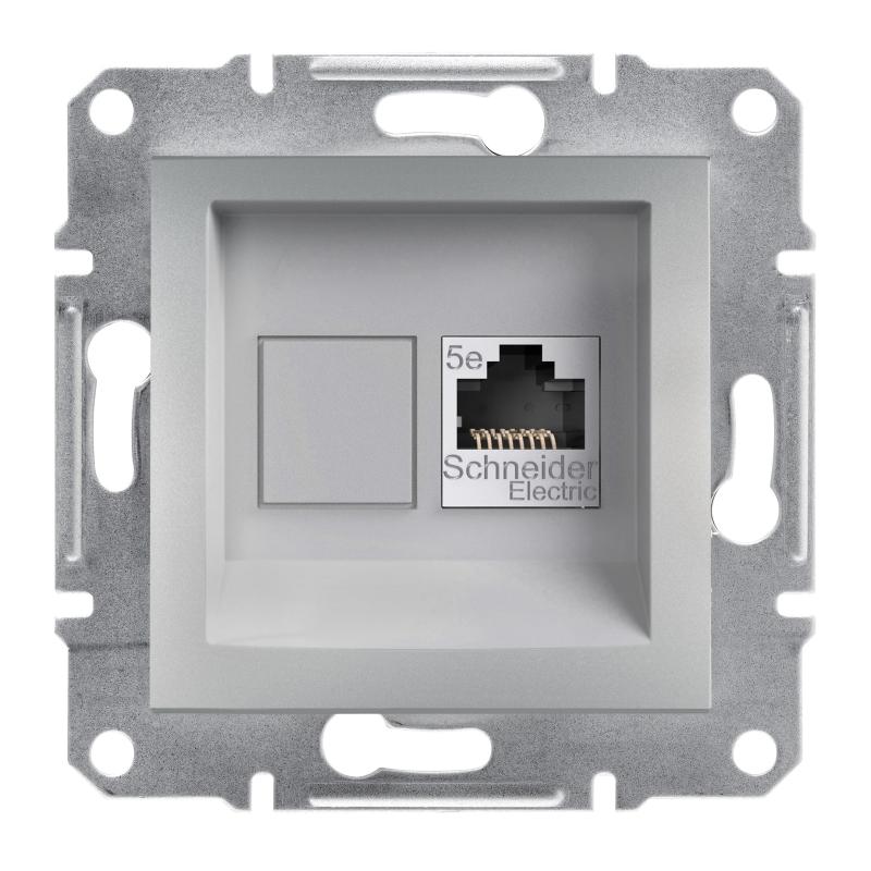 SCHN EPH4300161 Asfora - Zásuvka datová RJ45, kat.5e UTP, alu