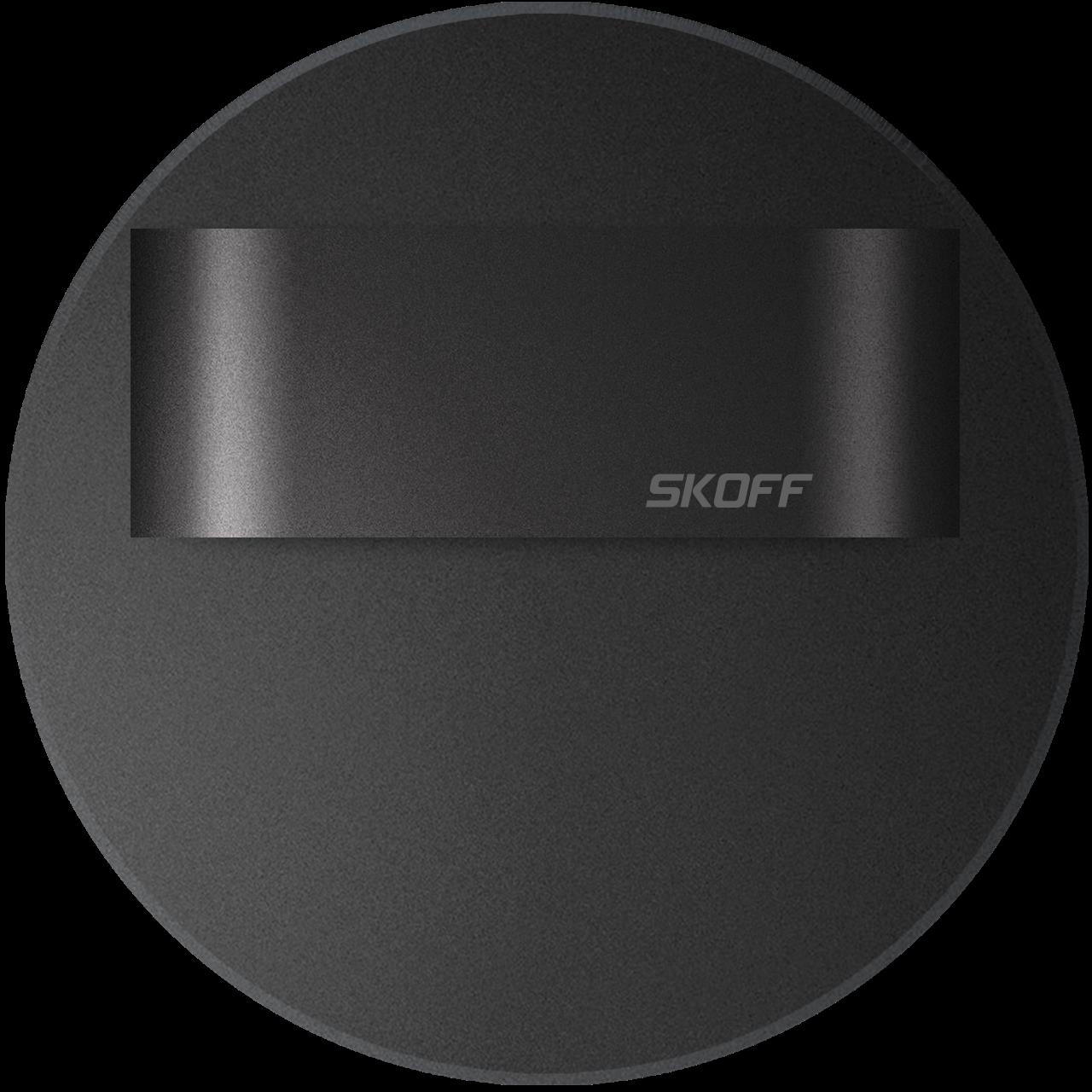 Orientační LED svítidlo SKOFF Rueda Short modrá 0,8W 10 V DC IP20 černá