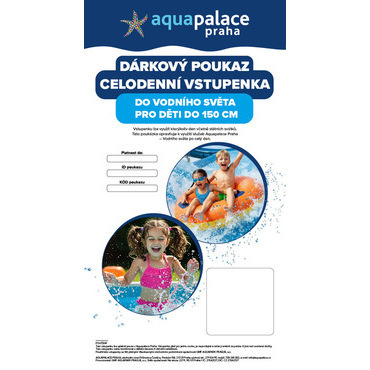 AQUAPALACE Vstupenka voda/sauna - dítě do 150cm