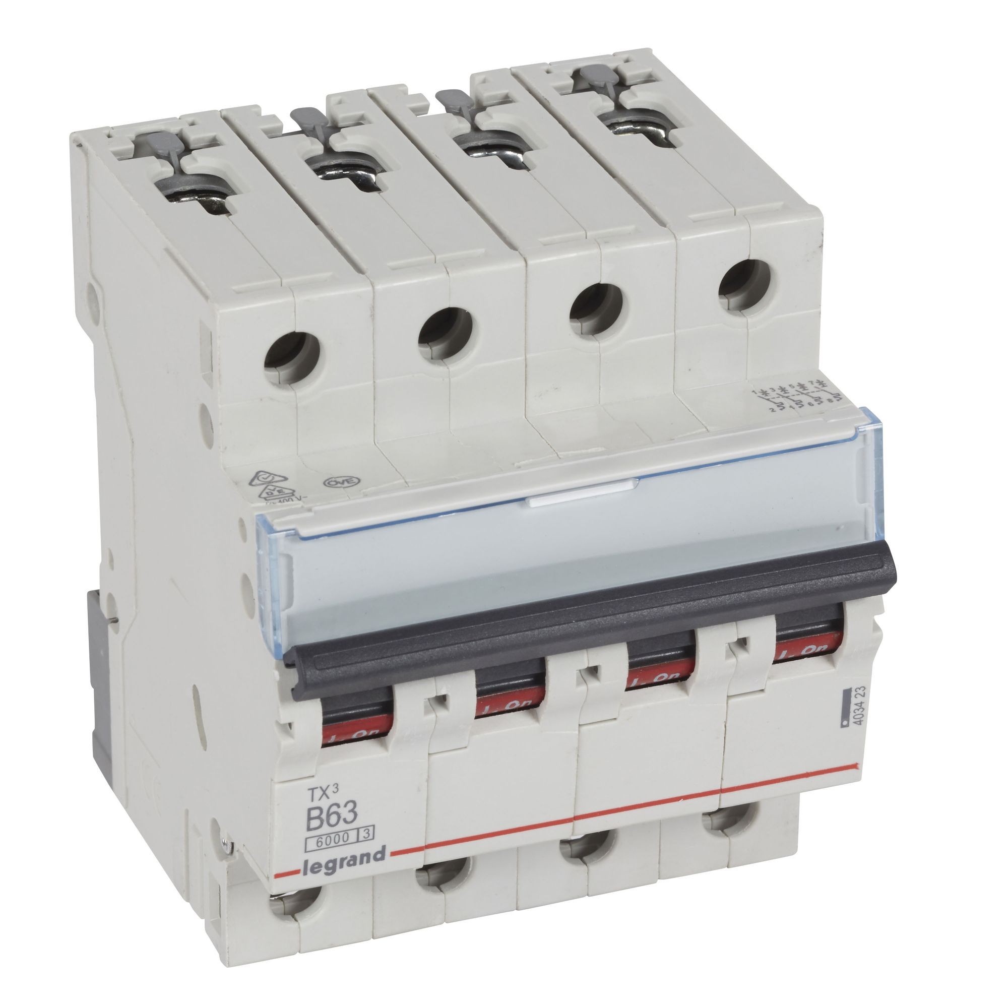 Jistič čtyřpolový LEGRAND 403423 TX3 4P B63 6000A