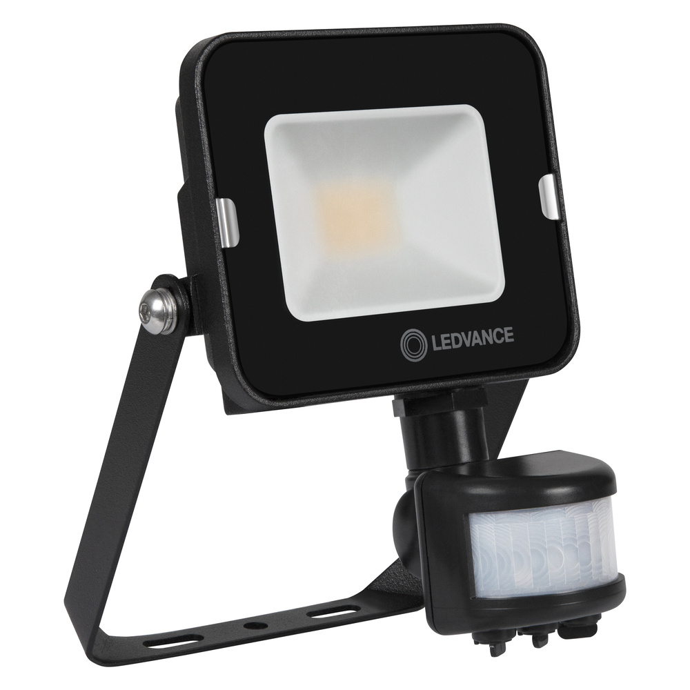 LED reflektor LEDVANCE FL COMP SEN V 10W 830 SYM 100 BK, černá
