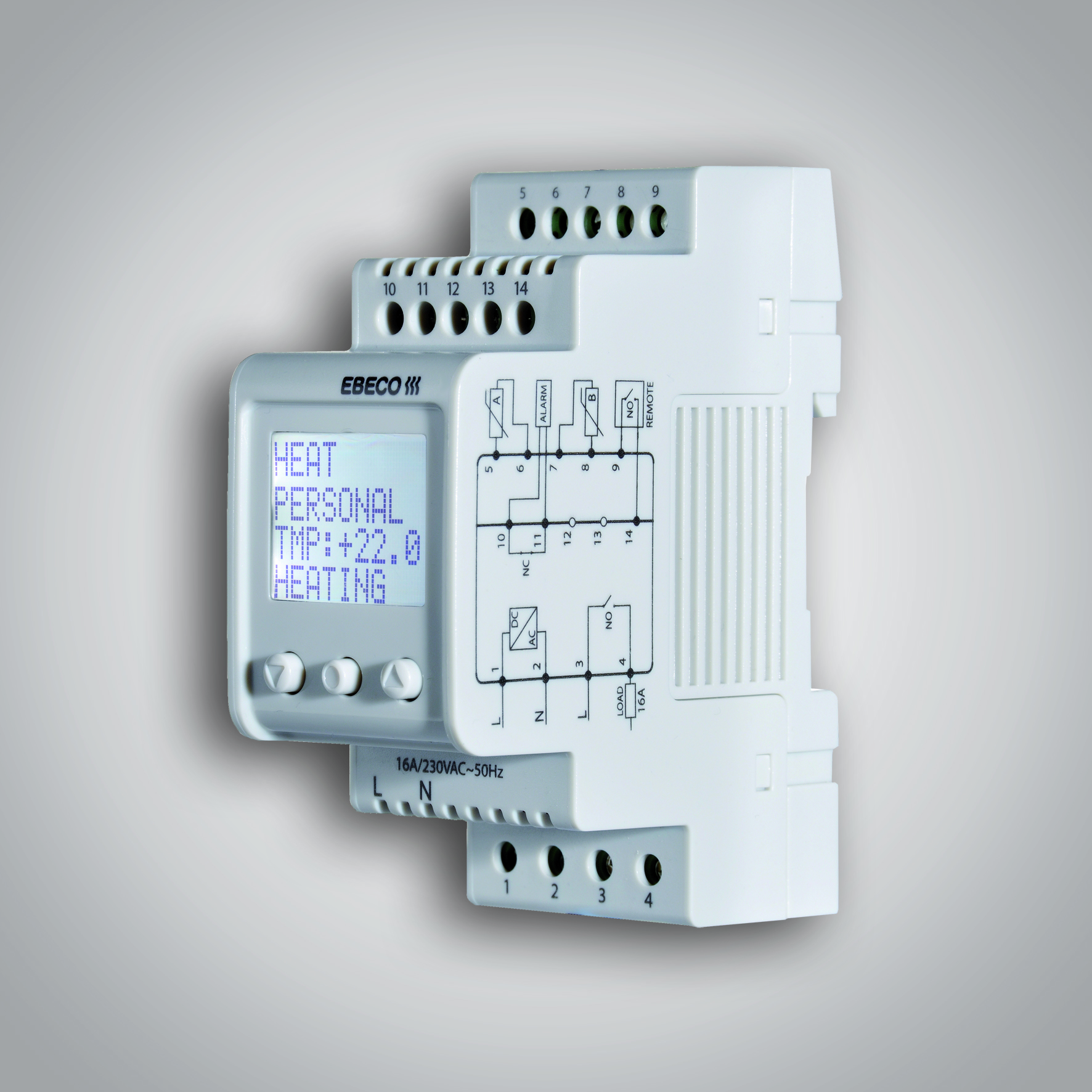 FENIX 4200170 EB-Therm 800 Digitální termostat s LCD na DIN (2 moduly)