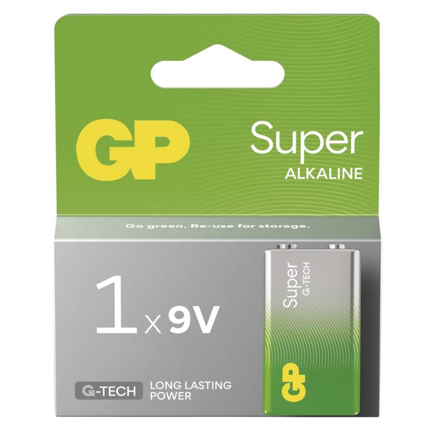 Baterie alkalická GP SUPER B01511 9V (6LR61) 1PP