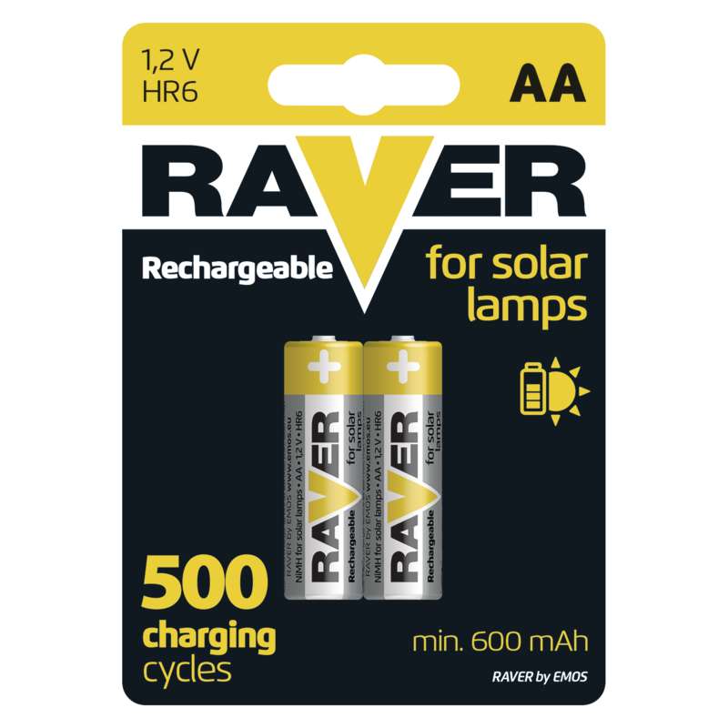 Baterie nabíjecí RAVER SOLAR B7426 AA (HR6) 600 mAh, 2ks
