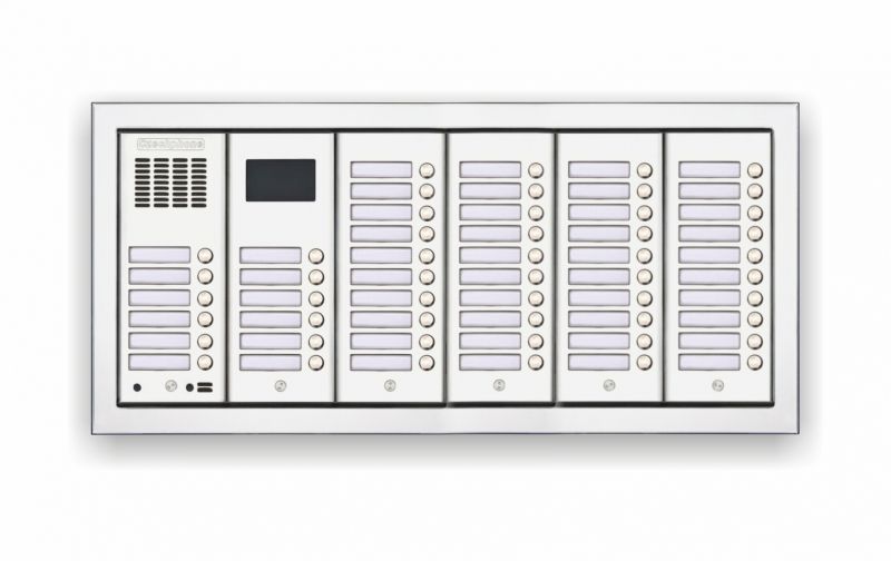 Tablo zvonkové CZECHPHONE 4004005548, DUO+, 52 jmenovek, MIFARE, zápustné, 6 modulů