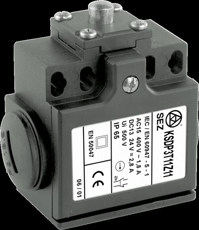 SEZ KSDP3T10Z11 Koncový spínač plastový s nylonovým čepem, šířka 50 mm