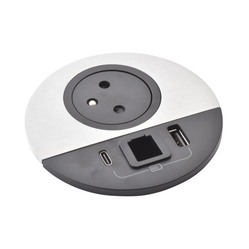 LEG 654708 DISQ80 2P+T USB A+C KV Č/KOV