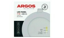 Argos LED panel vestavný, kruh 7W 480LM IP20 CCT - Bílá