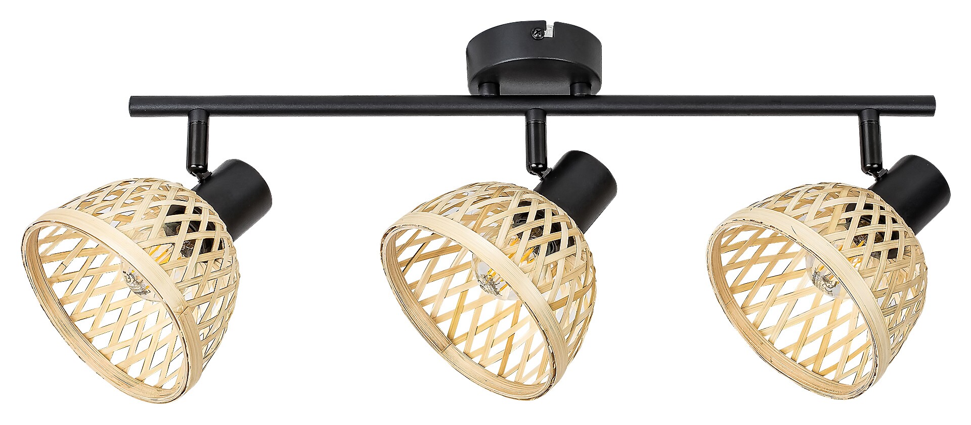 Bodové svítidlo Rattan matná černá E14 3×40W RABALUX 3135