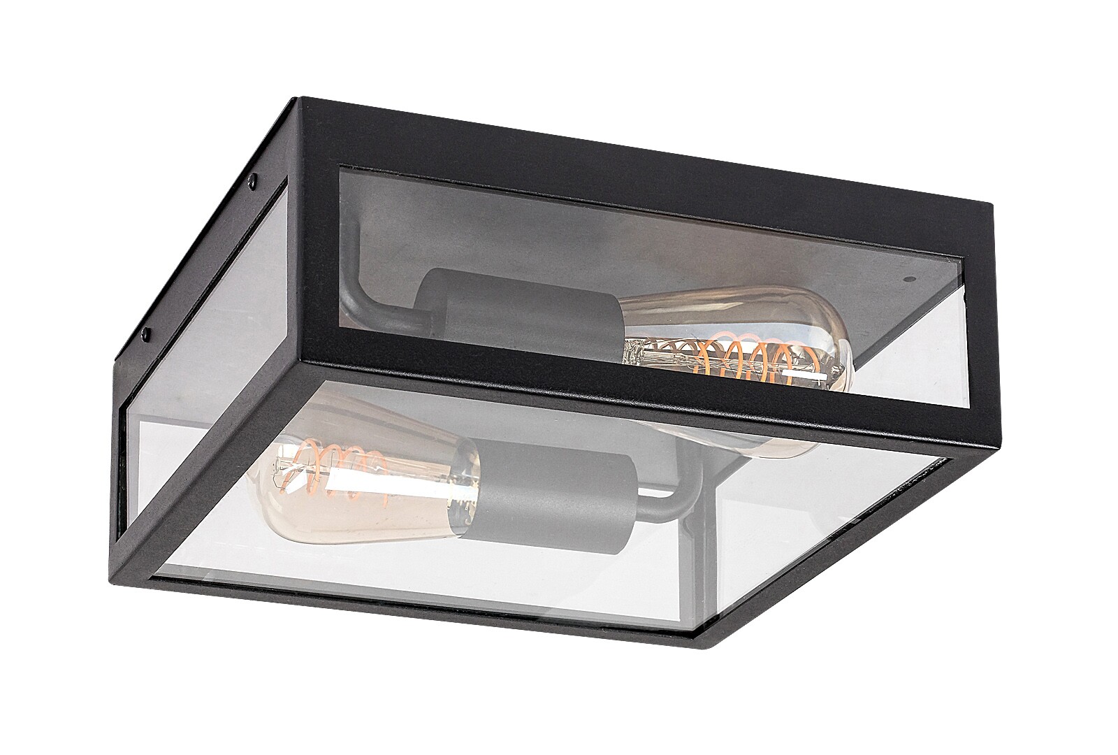 Venkovní stropní svítidlo Zaton matná černá E27 2×60W RABALUX 7070