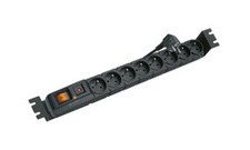 INTLK 80593012 Prodlužka ACAR S8 FA 3m 8 pozic BK, 8x2p+Z, 3x1mm 10A, černá 3m