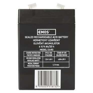EMOS B9641 AKU. SLA 6V 4AH FAST.4,7 MM