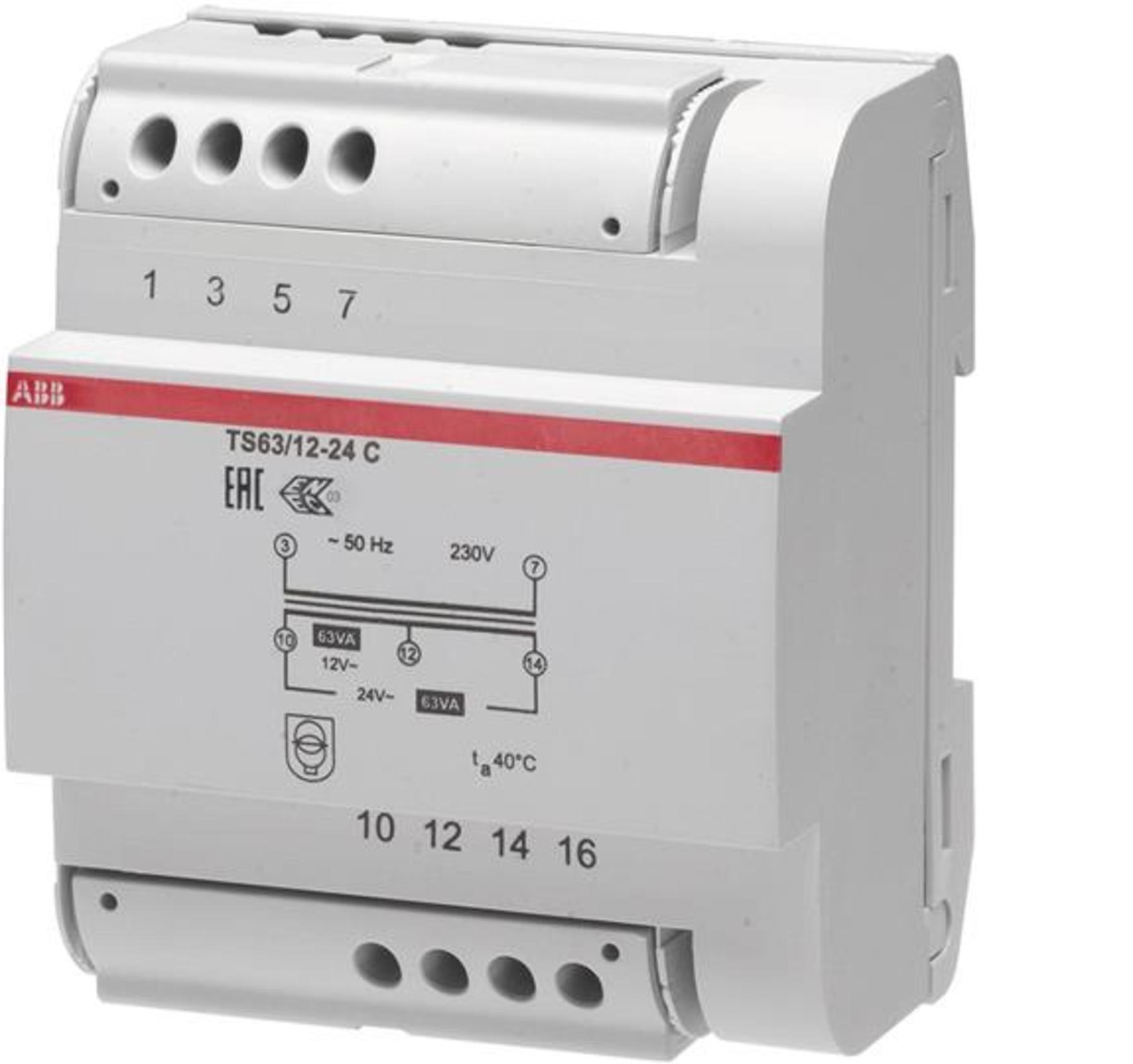 ABB 2CSM631043R0811 TS63/12-24C Transformátor bezpečnostní oddělovací
