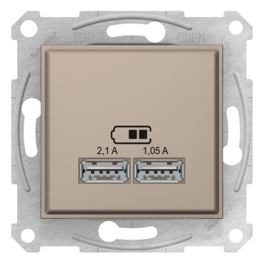 SCHN SDN2710268 Sedna - 2xUSB nabíjecí konektor 2.1A, Titan RP 0,12kč/ks