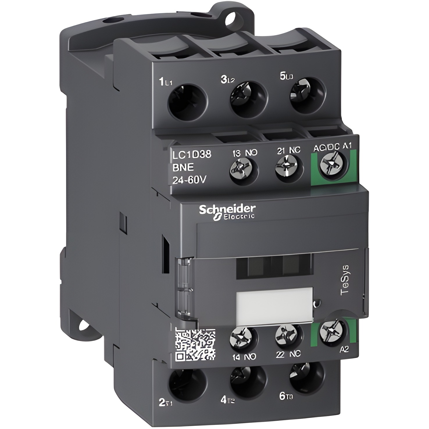 SCHN LC1D38BNE TeSys D Green 3P 38A 24 - 60V AC/DC