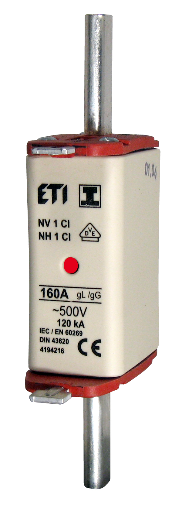 ETI 004184307 pojistka, NH1C gG 25A/690V