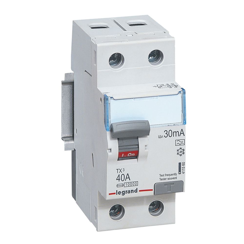 Chránič dvoupolový LEGRAND 411560 TX3 CHRÁN. 2P 40A 30MA A