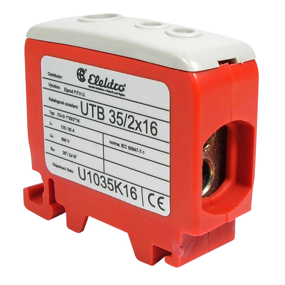 BEČOV U1035K16 Svorka UTB 35/2×16 červená