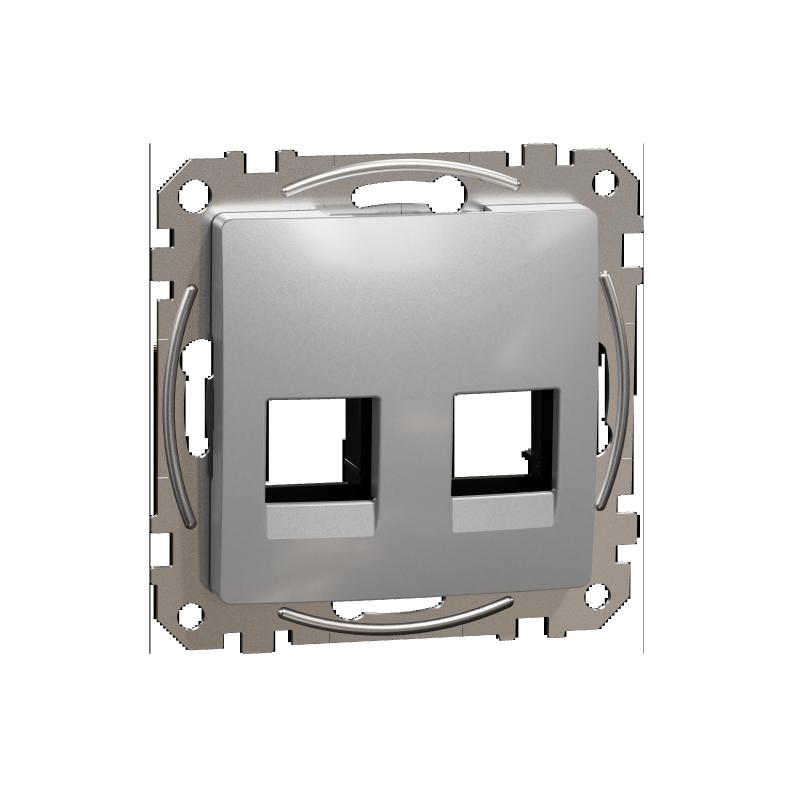 SCHN SDD113444C Sedna D/E - Kryt pro RJ45 AMP Keystone UTP, Aluminium