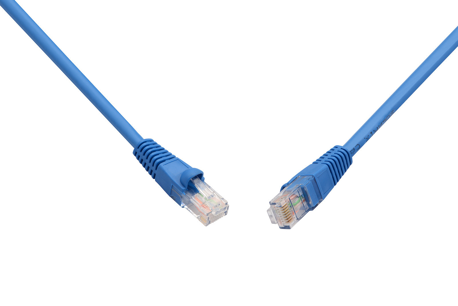 Patch kabel SOLARIX C5E-114BU-0,5 mB, CAT5E, UTP, PVC, snag-proof, 0,5 m, modrá