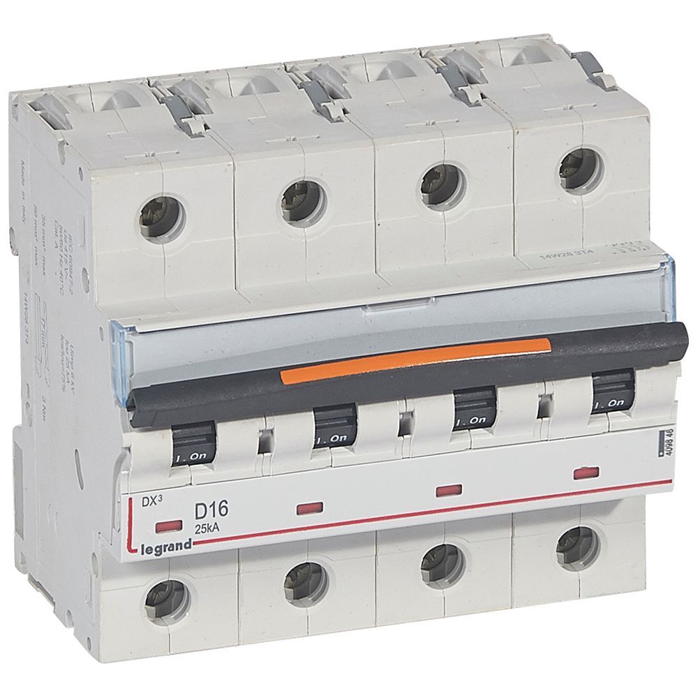 Jistič čtyřpolový LEGRAND 409846 DX3 4P D16 25KA
