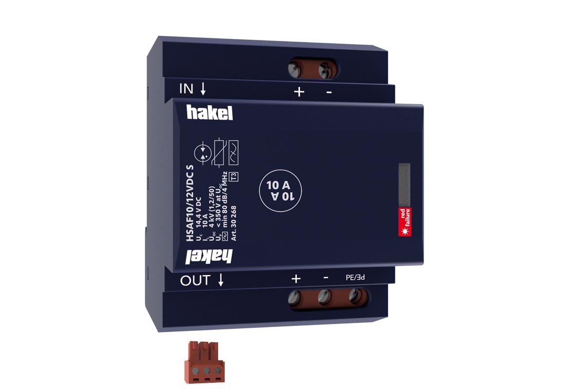 HAKEL 30268 HSAF10/12VDC S SPD typ 3 s VF filtrem DC