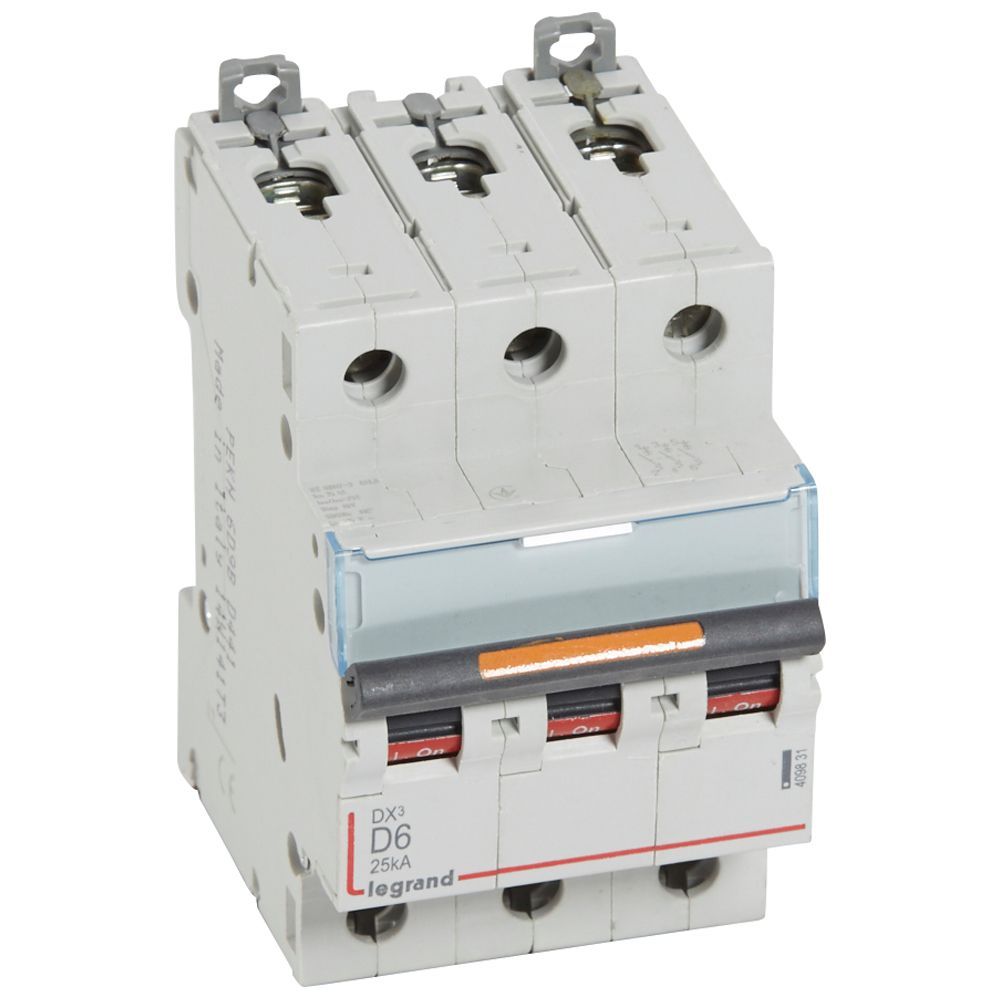 Jistič třípolový LEGRAND 409831 DX3 3P D6 25KA