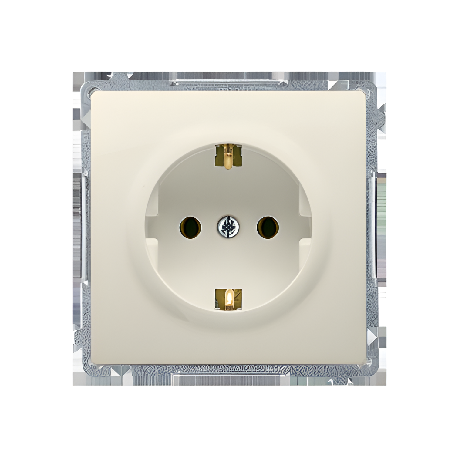 Zásuvka Schuko SIMON BASIC BMGSZ1Z.01/12, 1 nás., cl., 16A/250V~, šr. sv., béžová