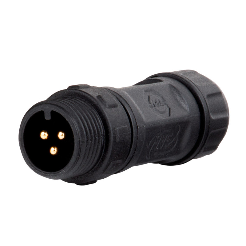 Vidlice MC LED bez převlečné matice M12, 3piny, IP67,pájecí