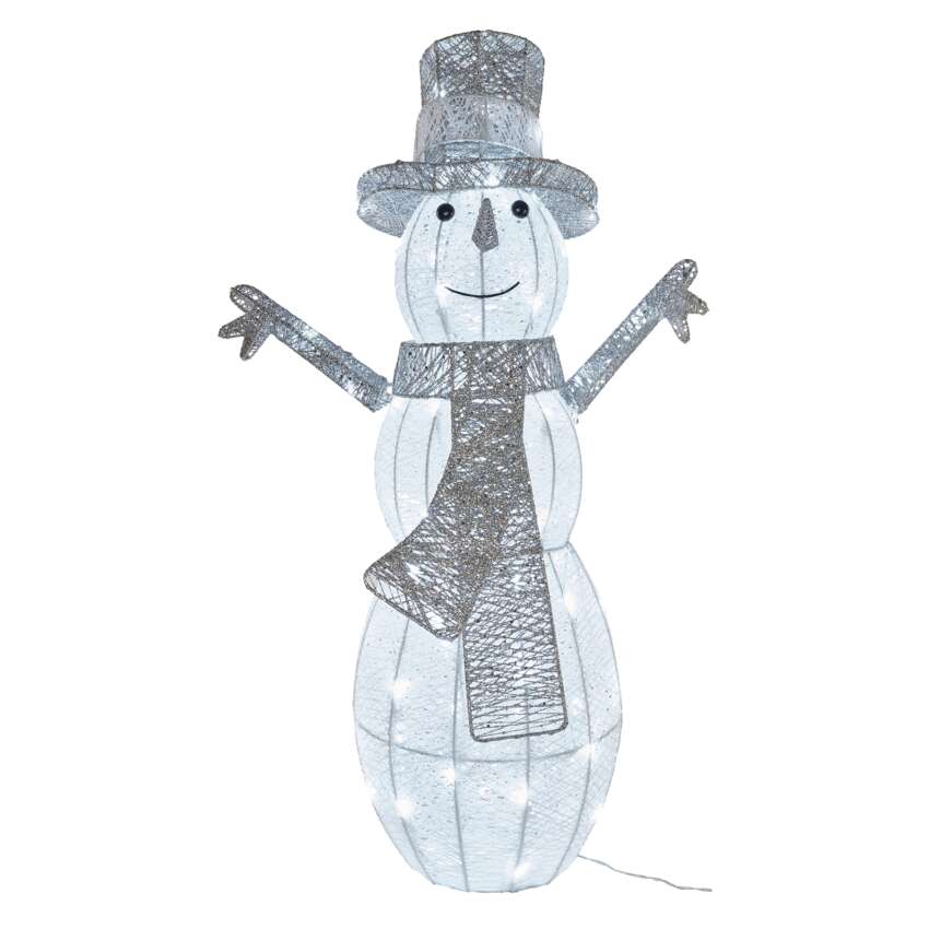 EMOS DCFC33 80LED RATTAN SNOWMAN  IP44 CW