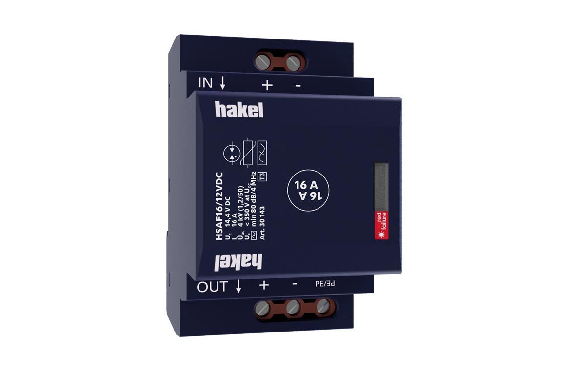HAKEL 30143 HSAF16/12VDC SPD typ 3 s VF filtrem DC