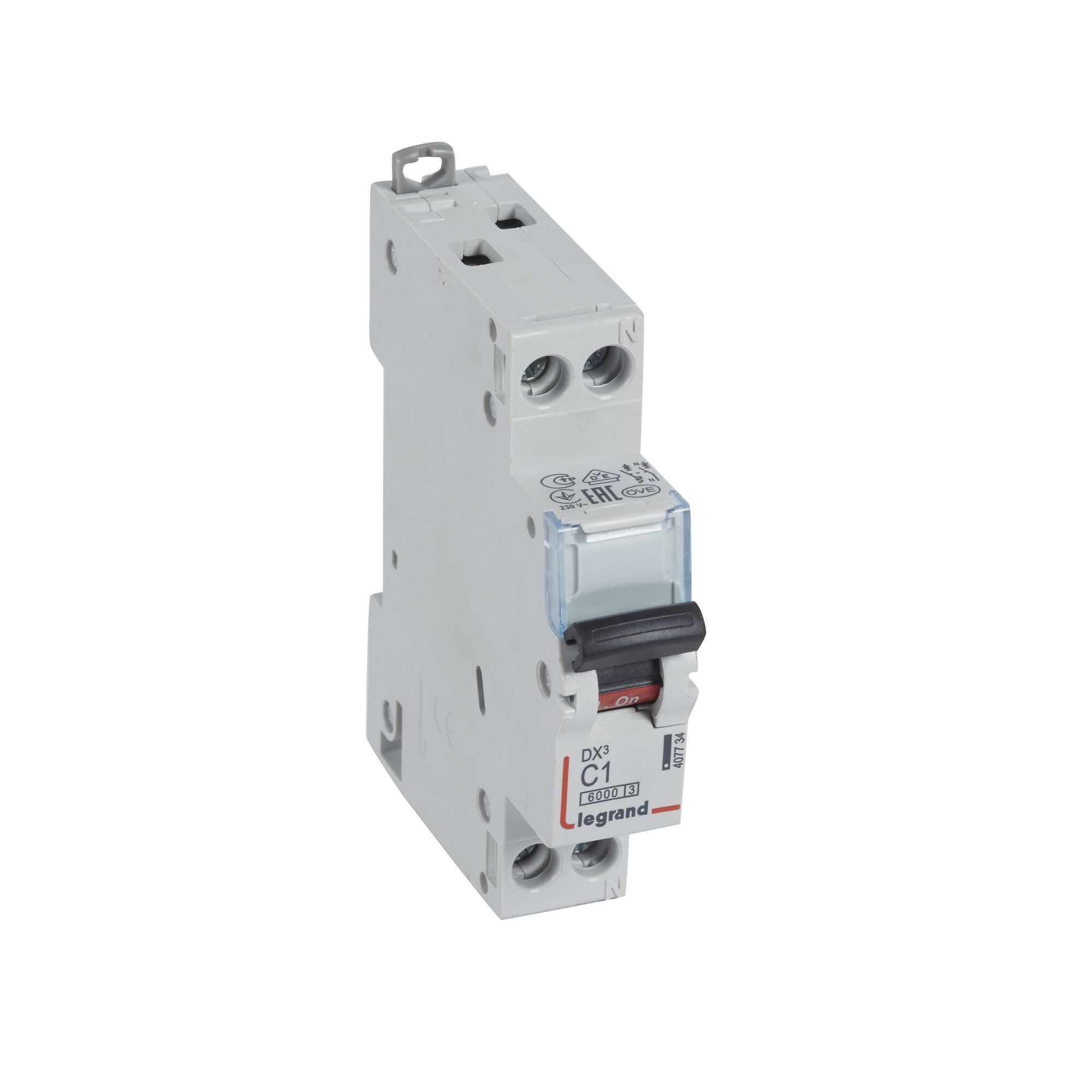 Jistič dvoupolový LEGRAND 407734 DX3 1P+N C1 6/10KA