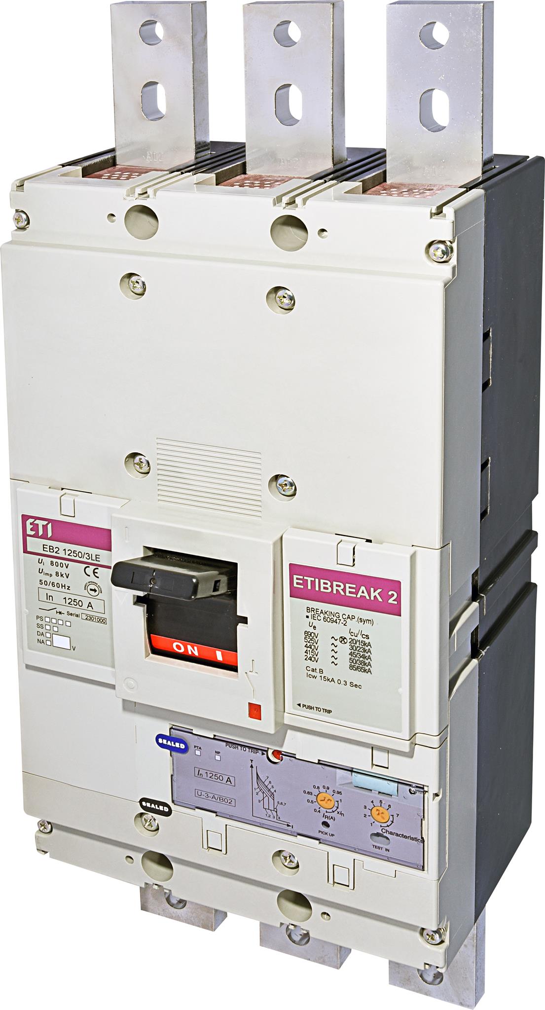 ETI 004672230 kompaktní jistič, EB2 1250/3LE 1250A 3p