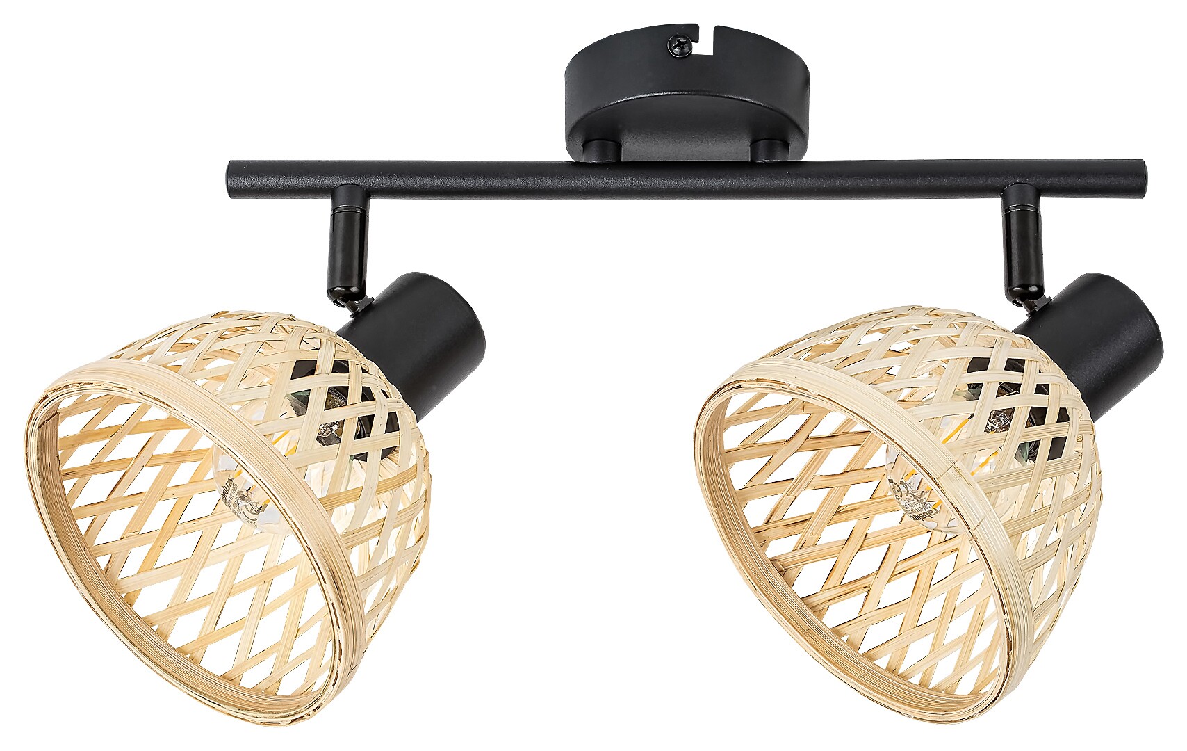 Bodové svítidlo Rattan matná černá E14 2×40W RABALUX 3134