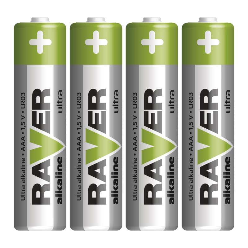 Baterie alkalická RAVER AAA B7911 (LR03), 4ks