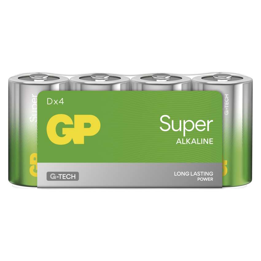 Baterie alkalická GP SUPER B01404 D (LR20) 4SH