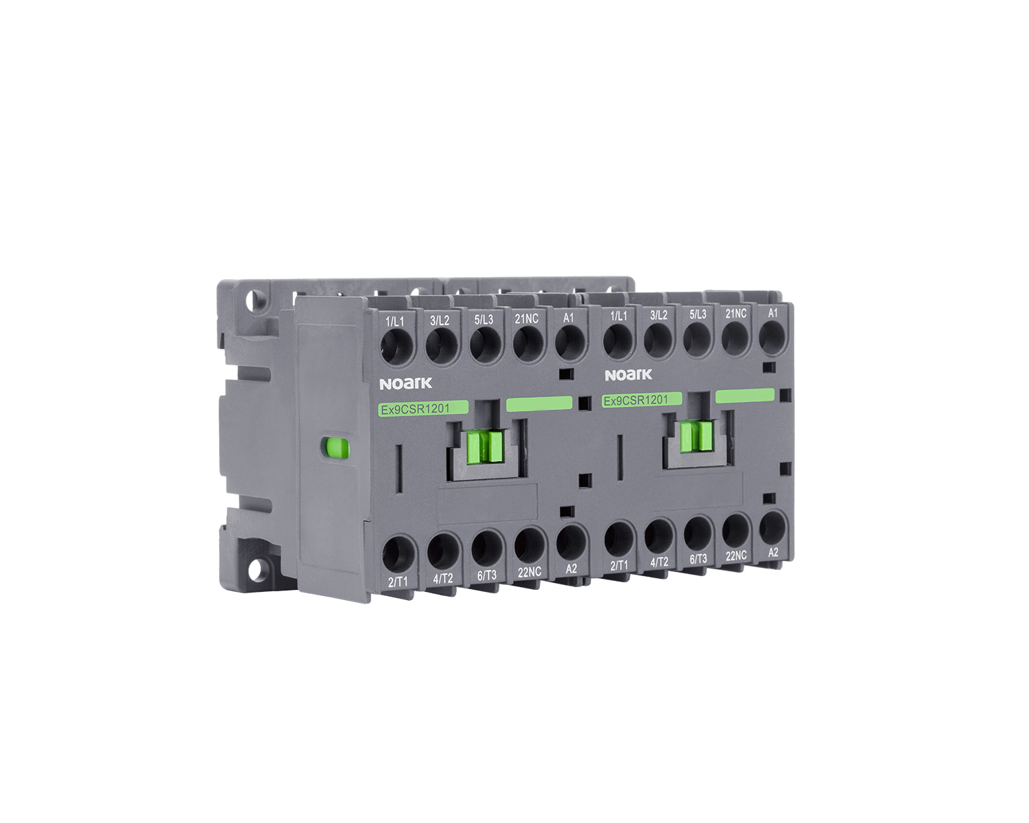 Ministykač reverzační NOARK 104527 Ex9CSR06 01 3P 110V 3pól, 6A AC-3, ovl. 110 V AC, 1 zabudovaný