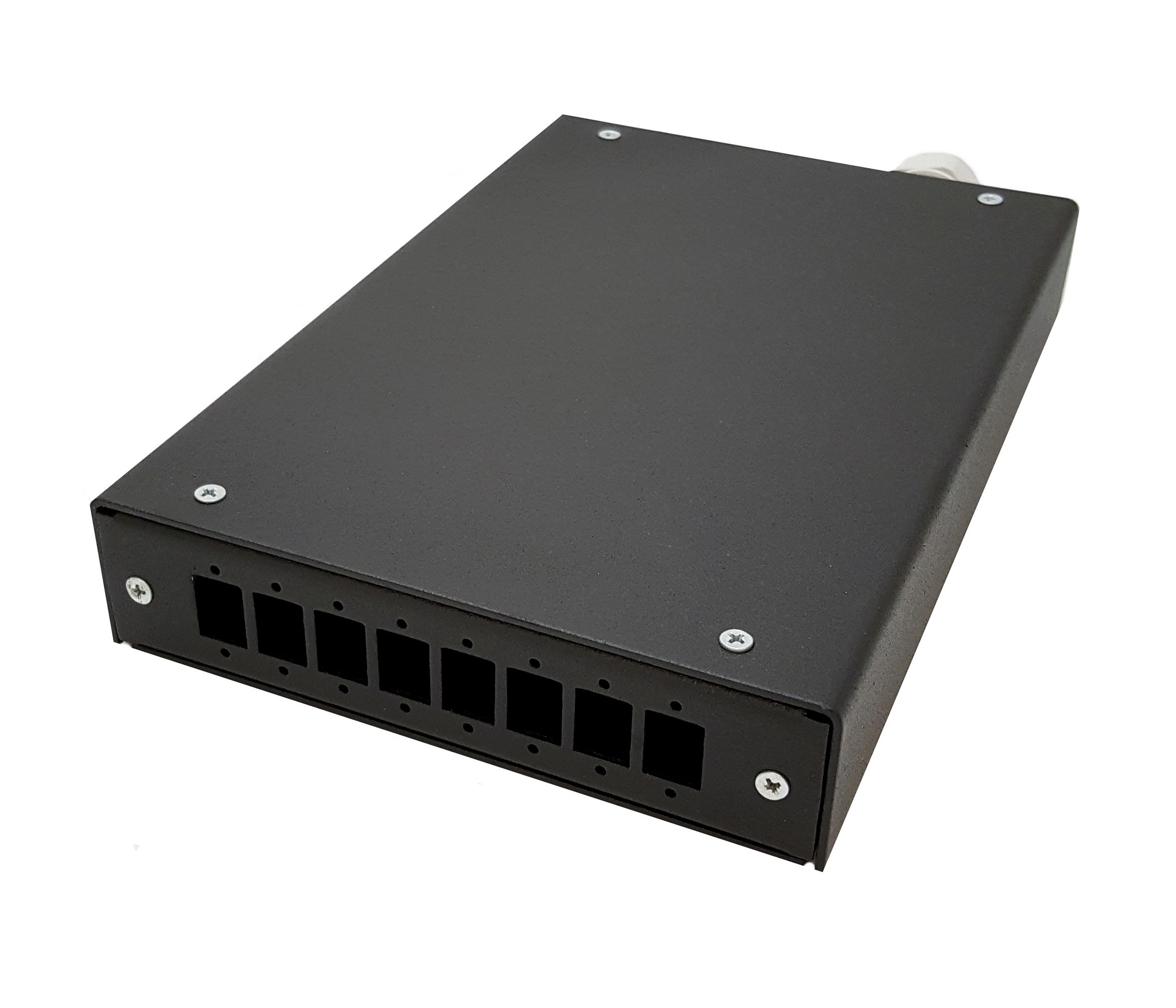 Box optický MAFIA VONAS8SCC, 8xSC adaptér, hliník, nástěnný, modulární, černá