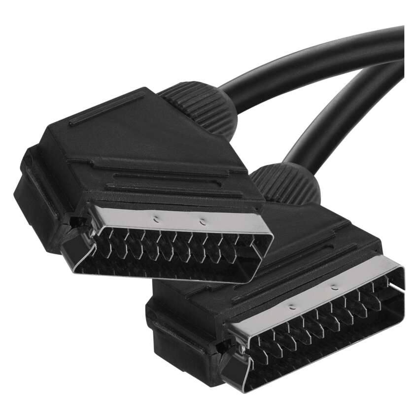 Kabel audio EMOS SL2001, SCART/SCART, černá, 1,5 m