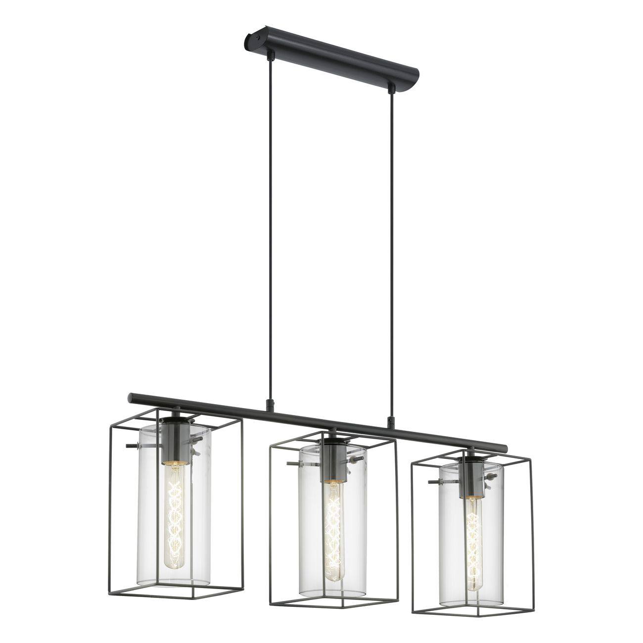 Závěsné svítidlo LONCINO černá 745×150 mm 3X60W EGLO