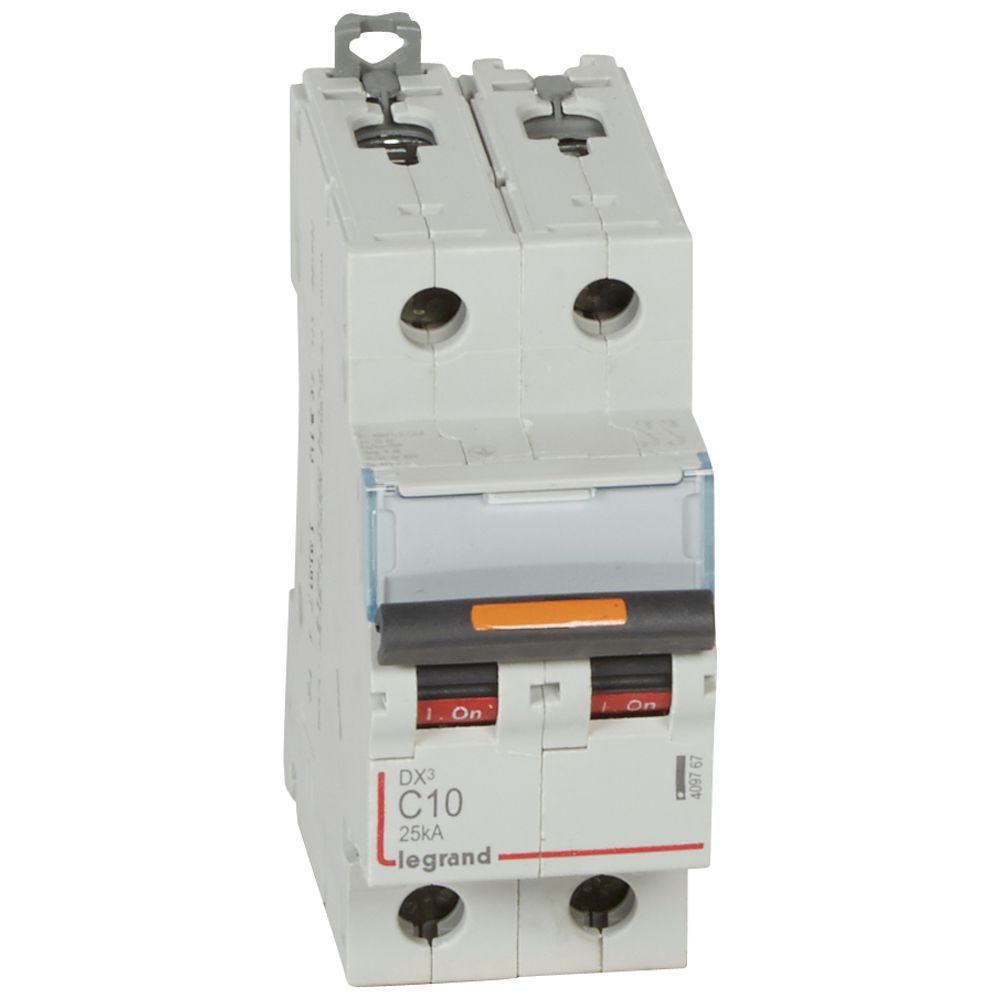 Jistič dvoupolový LEGRAND 409767 DX3 2P C10 25KA