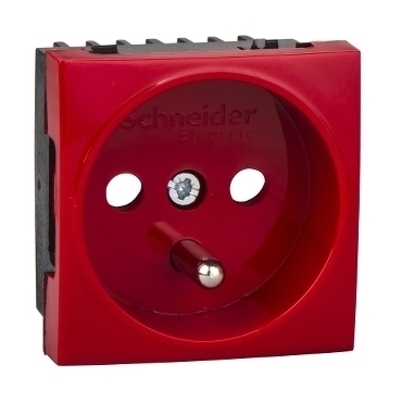 SCHN ETK21046E Ultra - zásuvka 230V s přímou montáží 45x45, 16A, 2P+E, červená