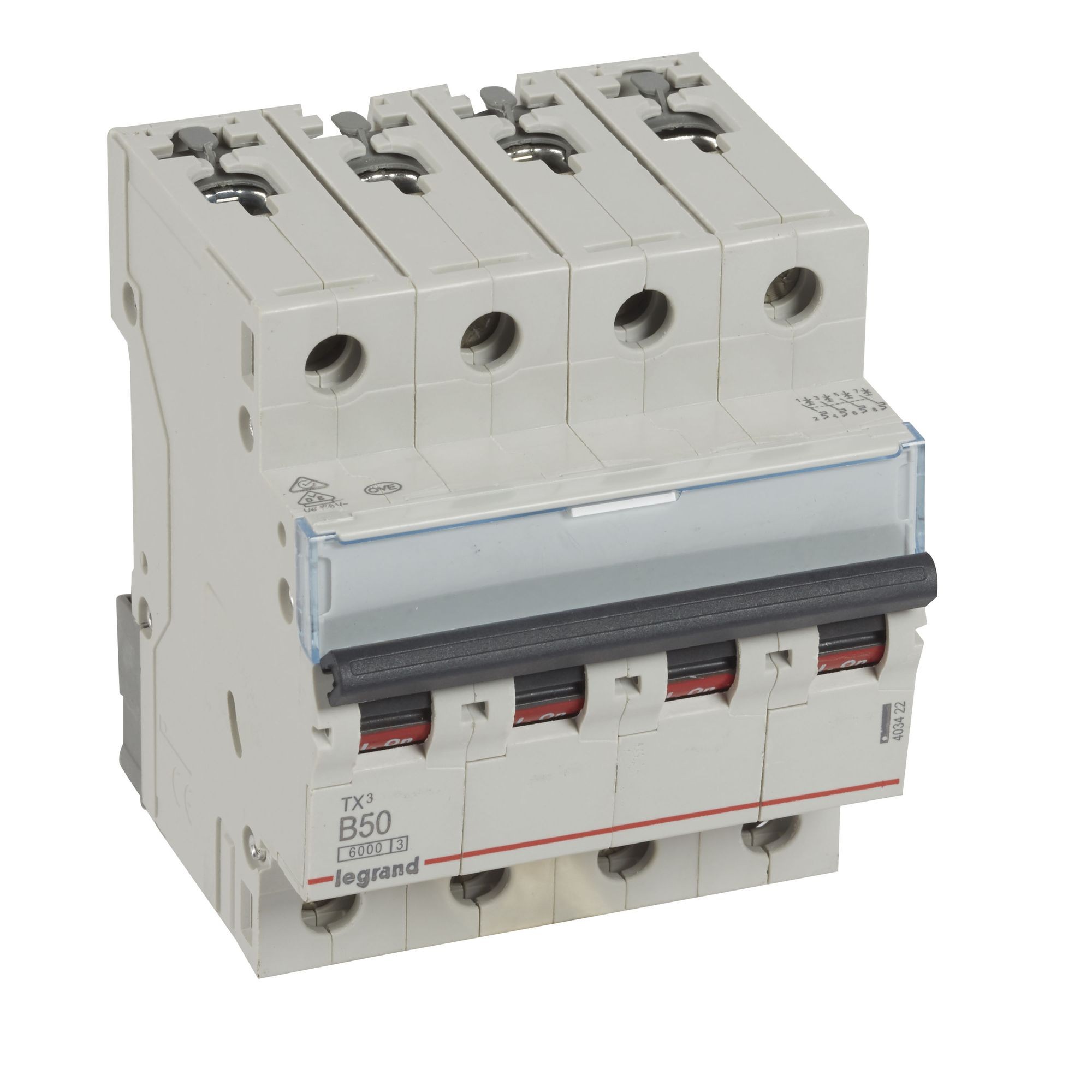 Jistič čtyřpolový LEGRAND 403422 TX3 4P B50 6000A