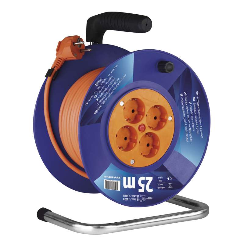 EMOS P09225 BUBEN 4Z 25M 1,5MM PVC SCHUKO